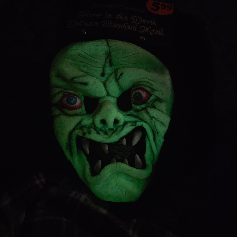 Midnight Creatures Glow in the Dark Deluxe Hooded Mask Monster Halloween Adult